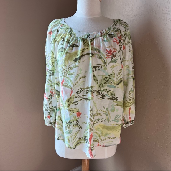 Lauren Conrad tropical peasant top - Picture 1 of 6